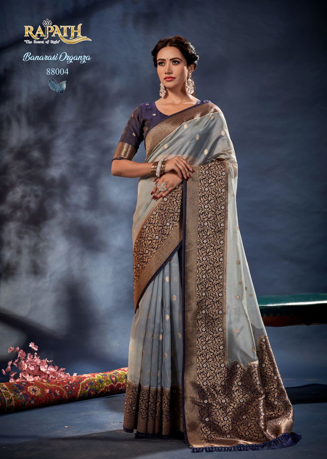 Orum By Rajpath Organza Party Wear Sarees Catalog